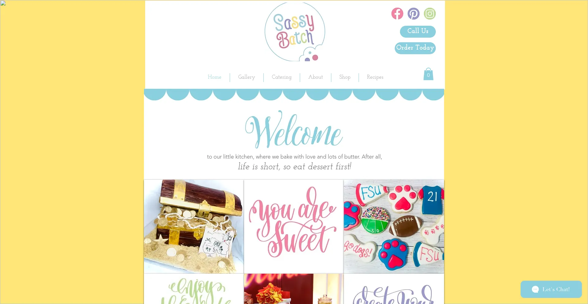 Website screenshot of Sassybatch.com