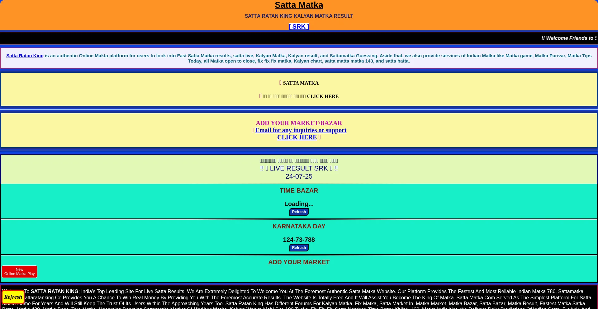 Website screenshot of Sattaratanking.co