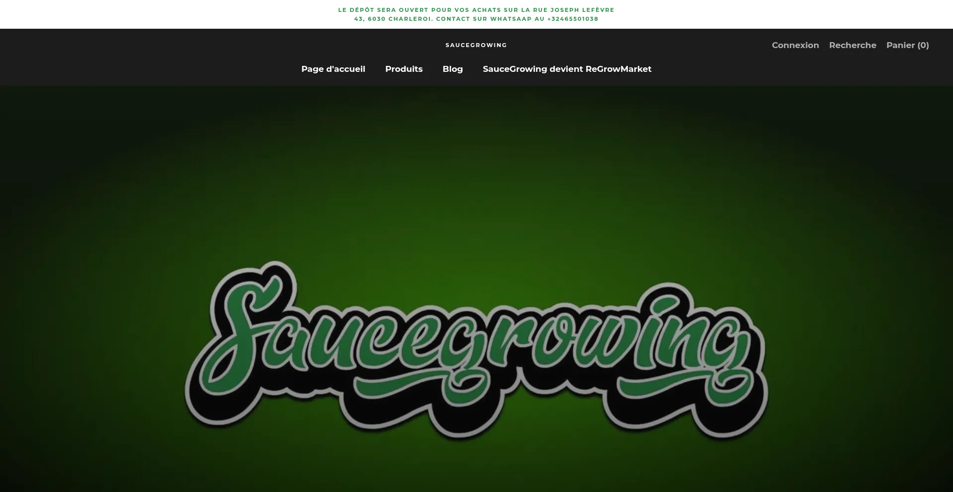 Website screenshot of Saucegrowing.be