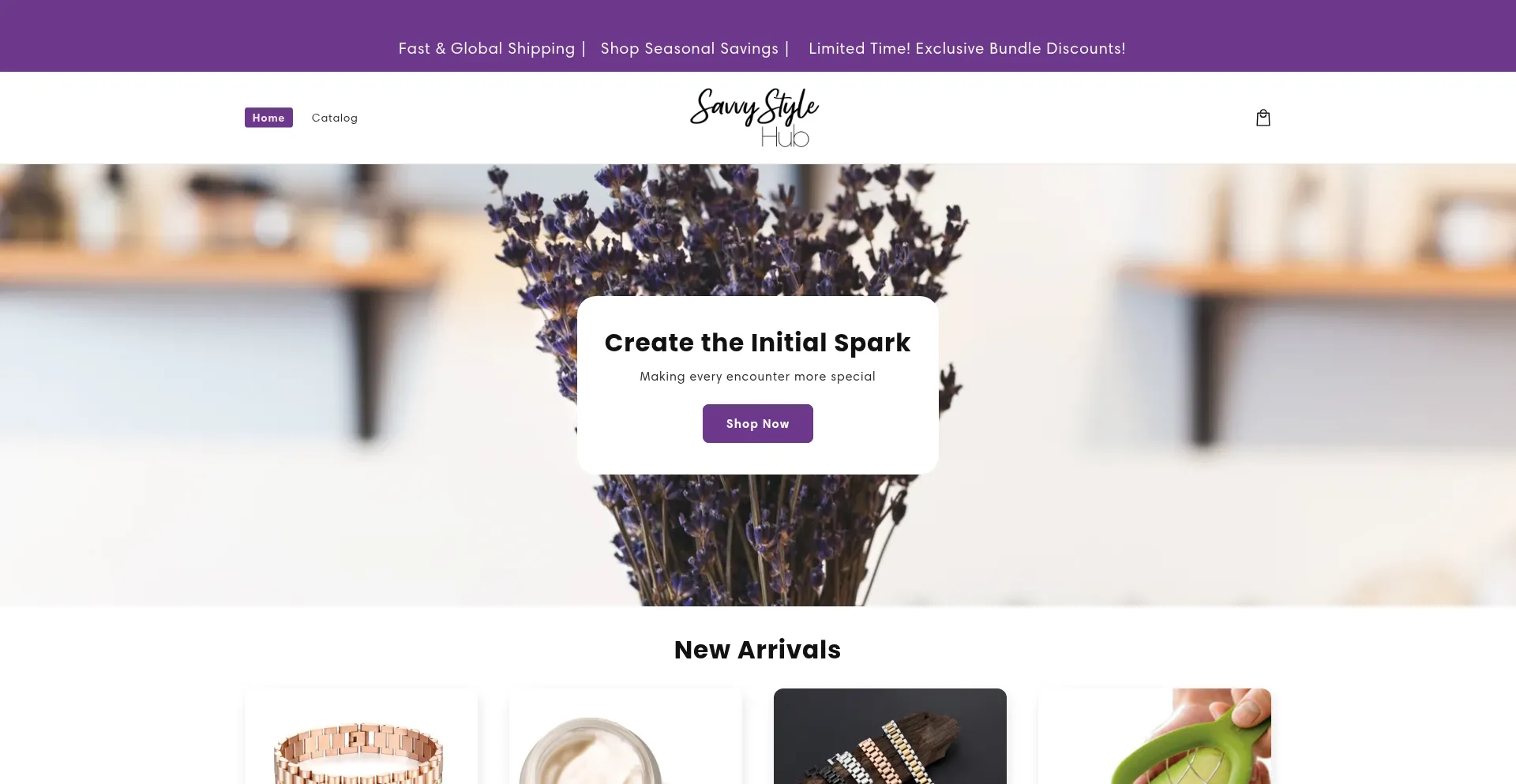 Website screenshot of Savvystylehub.shop