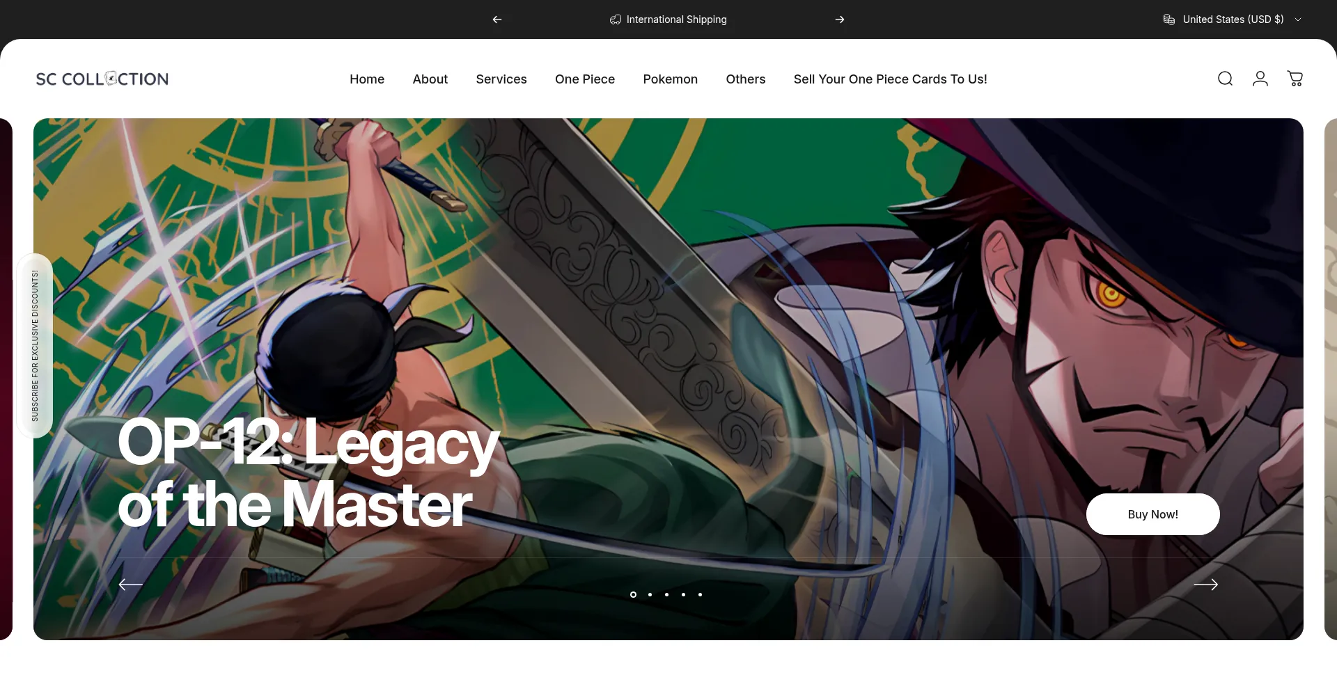 Website screenshot of Sc-collection.sg