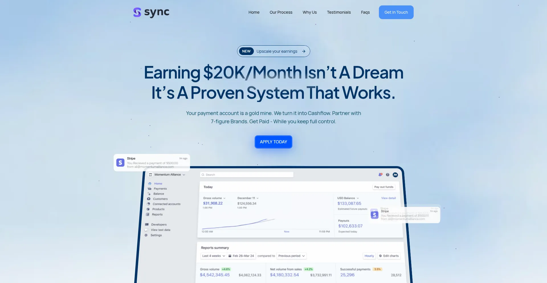 Website screenshot of Scalesyncpro.com