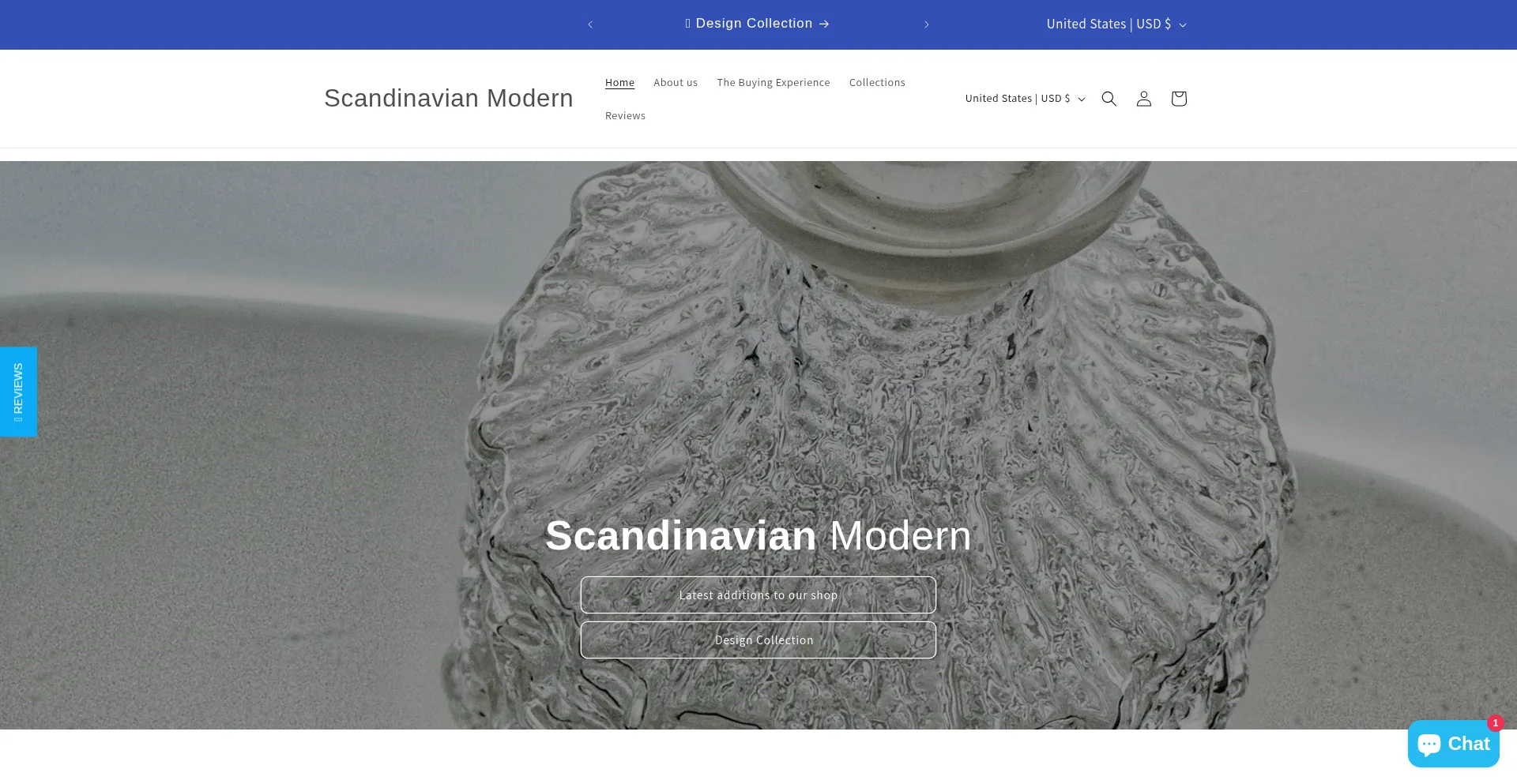 Website screenshot of Scandinavianmodern.store
