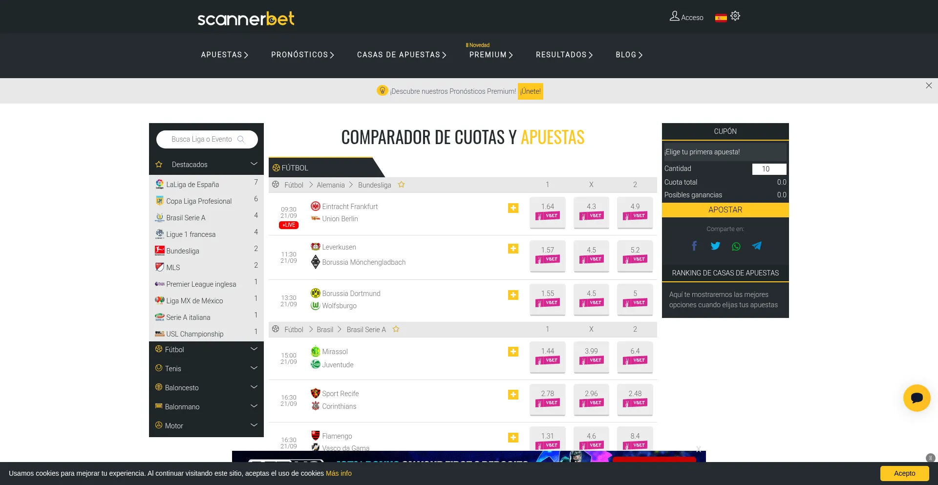Scannerbet.com Screenshot