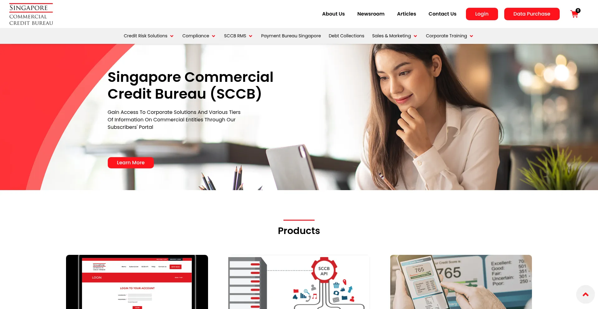 Website screenshot of Sccb.com.sg