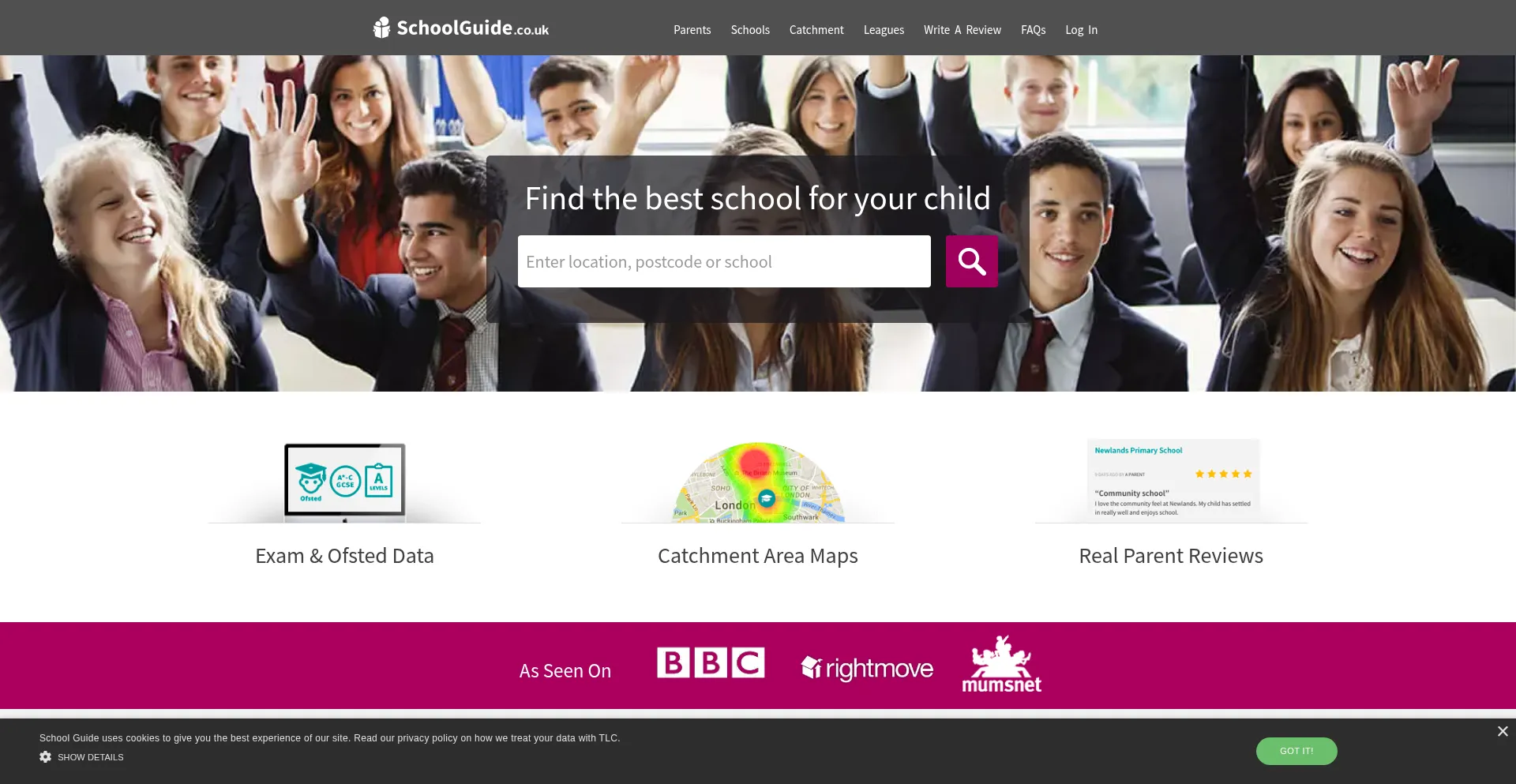 Schoolguide.co.uk Screenshot