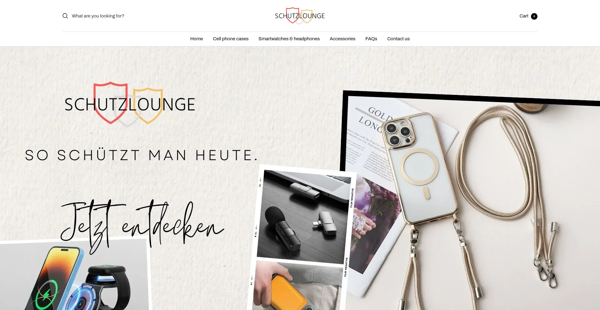 Website screenshot of Schutzlounge.de