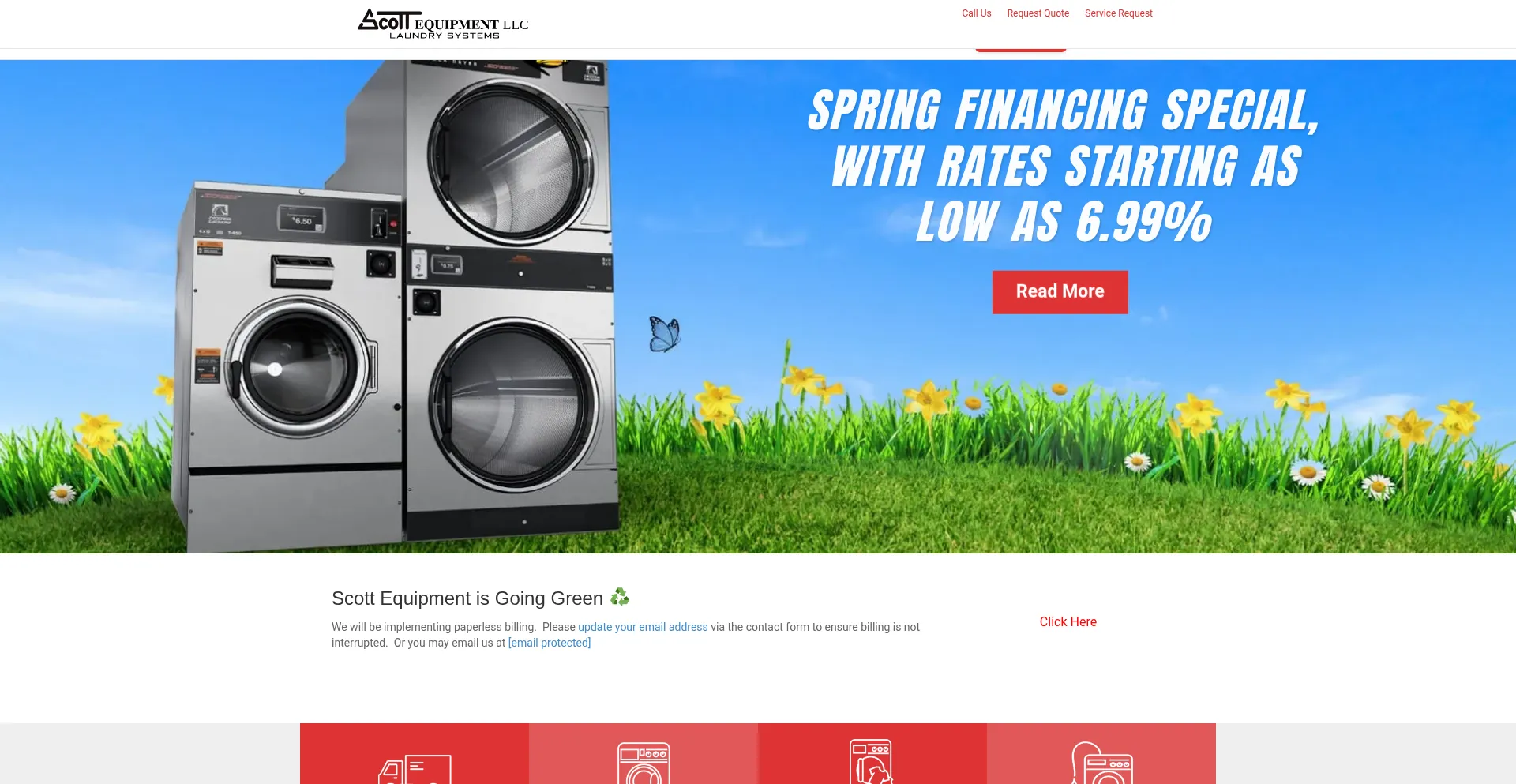 Website screenshot of Scott-equipment.com