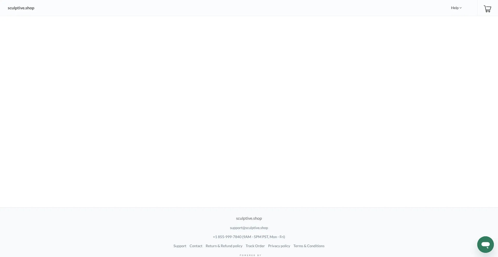 Website screenshot of Sculptive.shop
