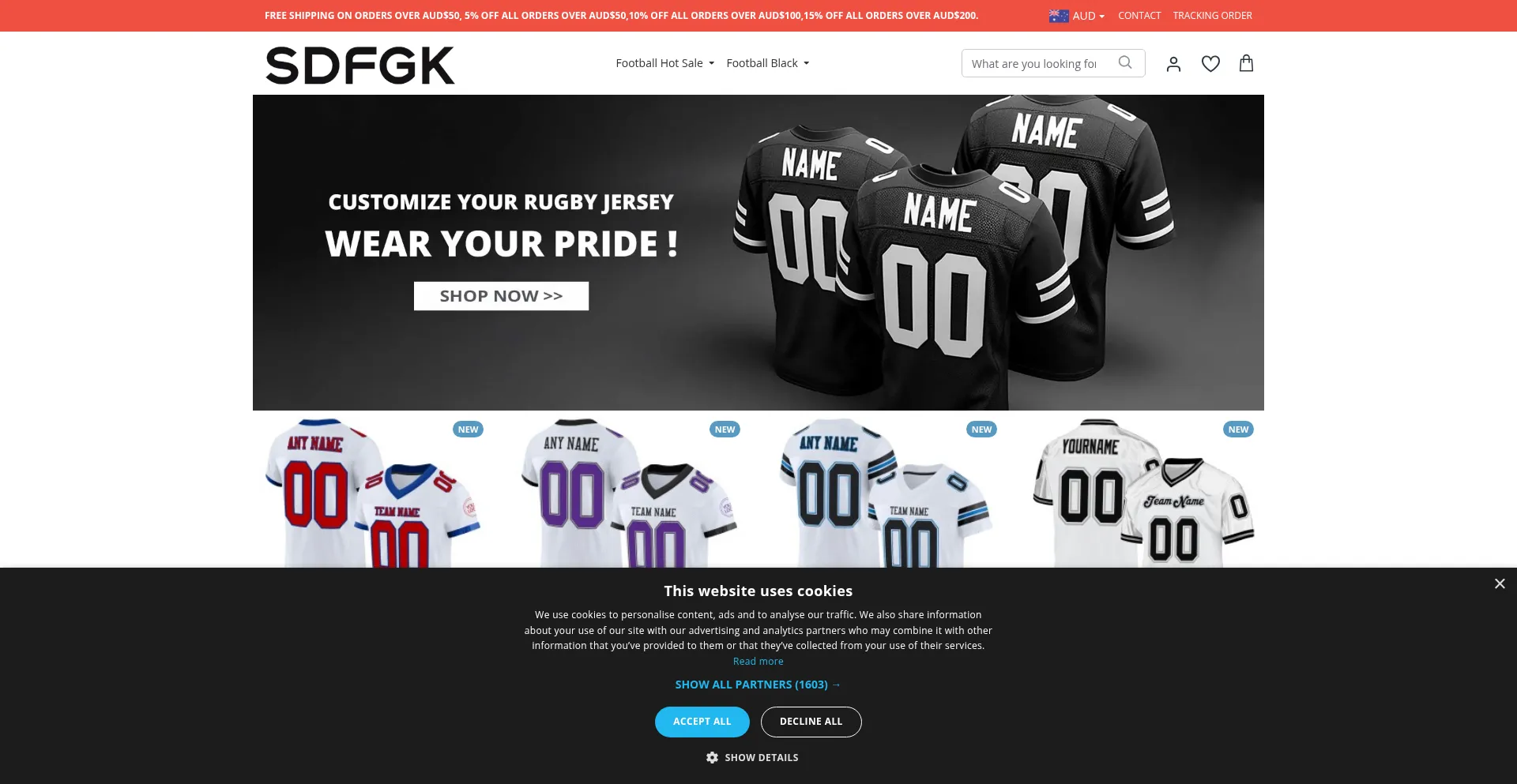 Website screenshot of Sdfgk.com