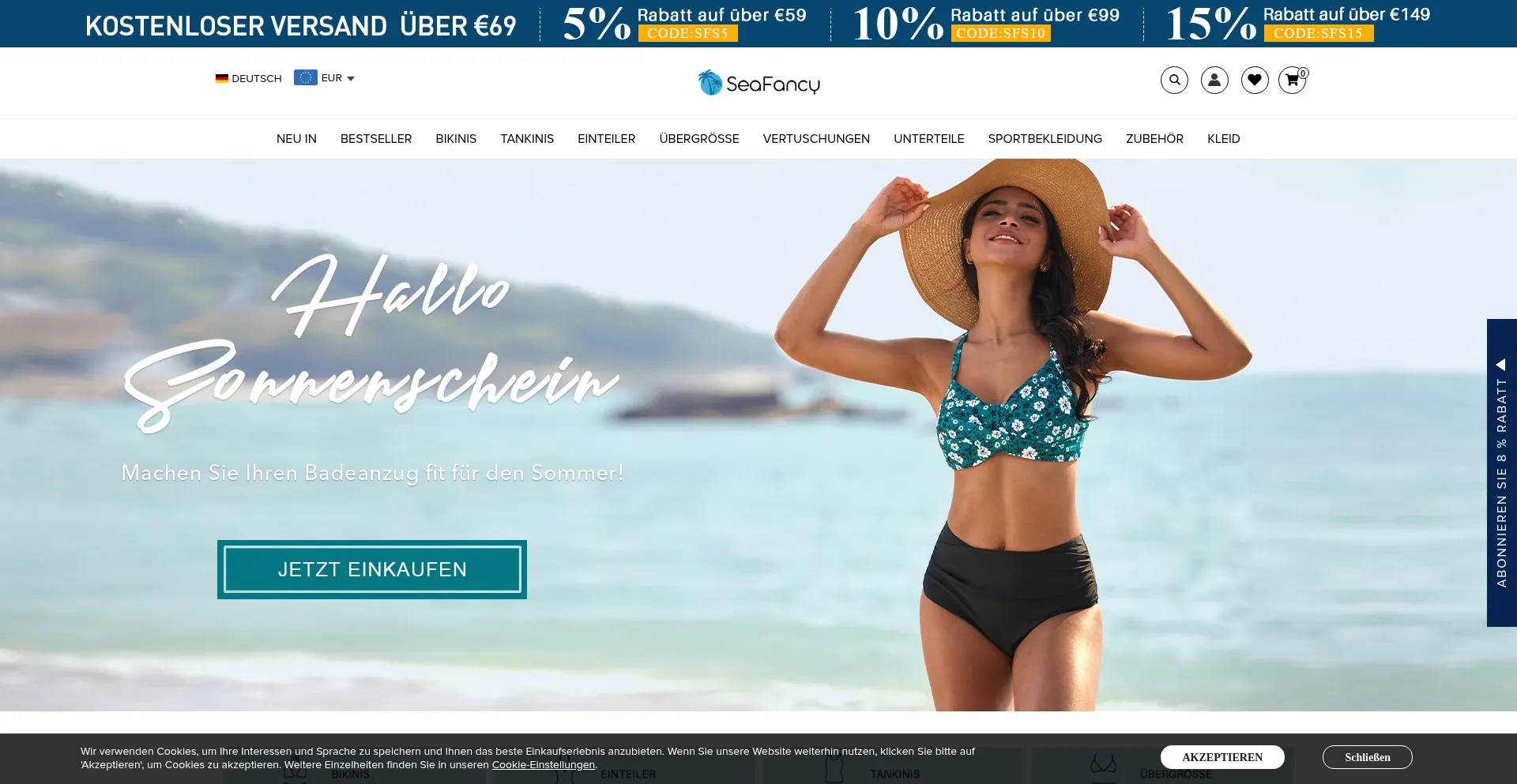 Website screenshot of Seafancy.de