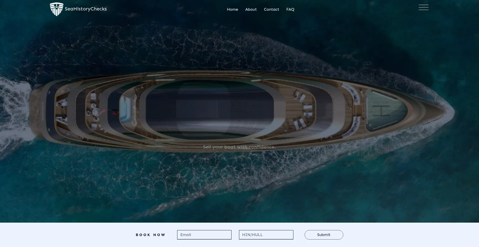 Website screenshot of Seahistorychecks.com