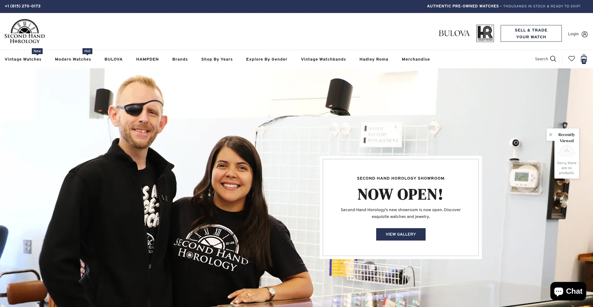 Website screenshot of Secondhandhorology.com
