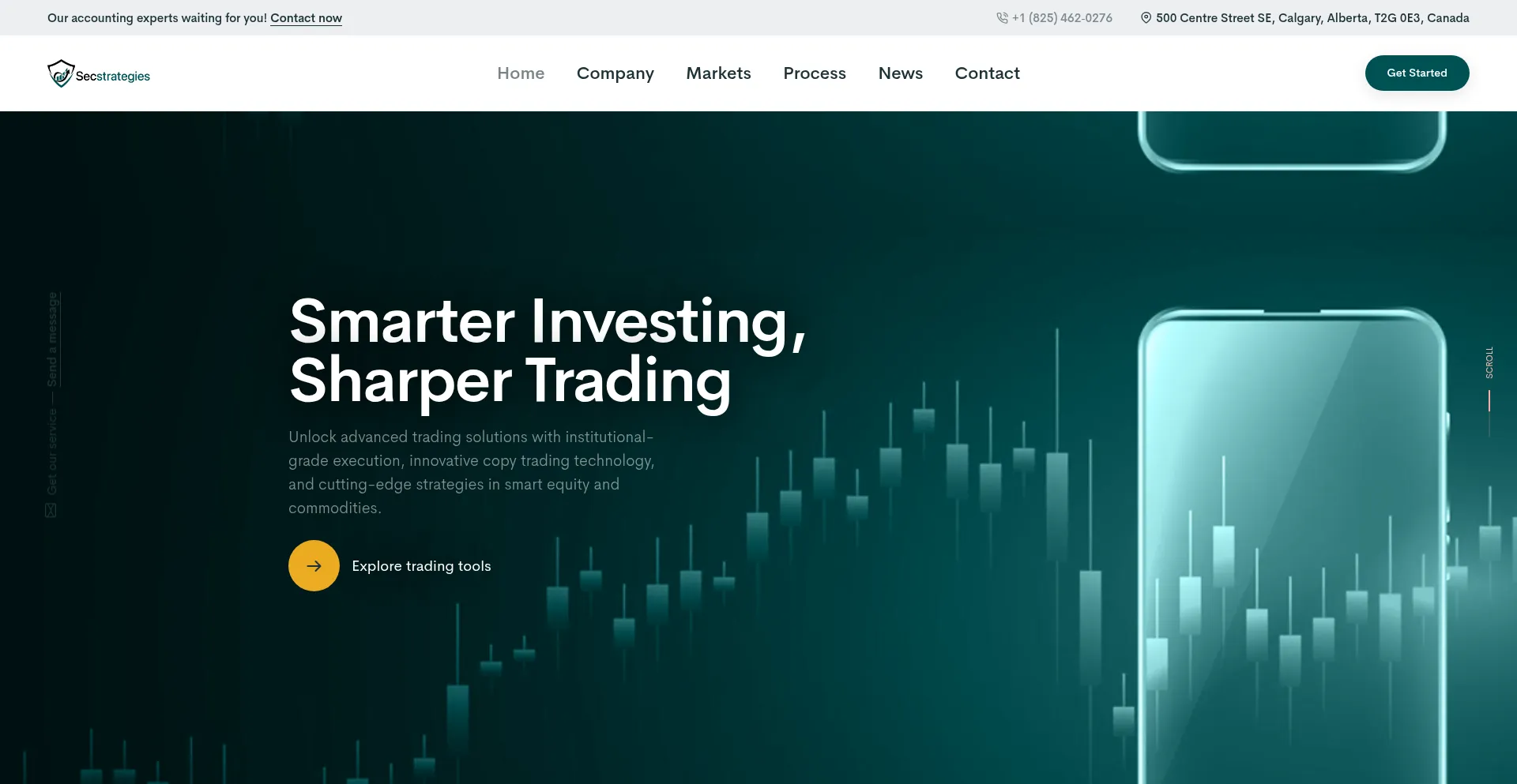 Website screenshot of Secstrategies.com