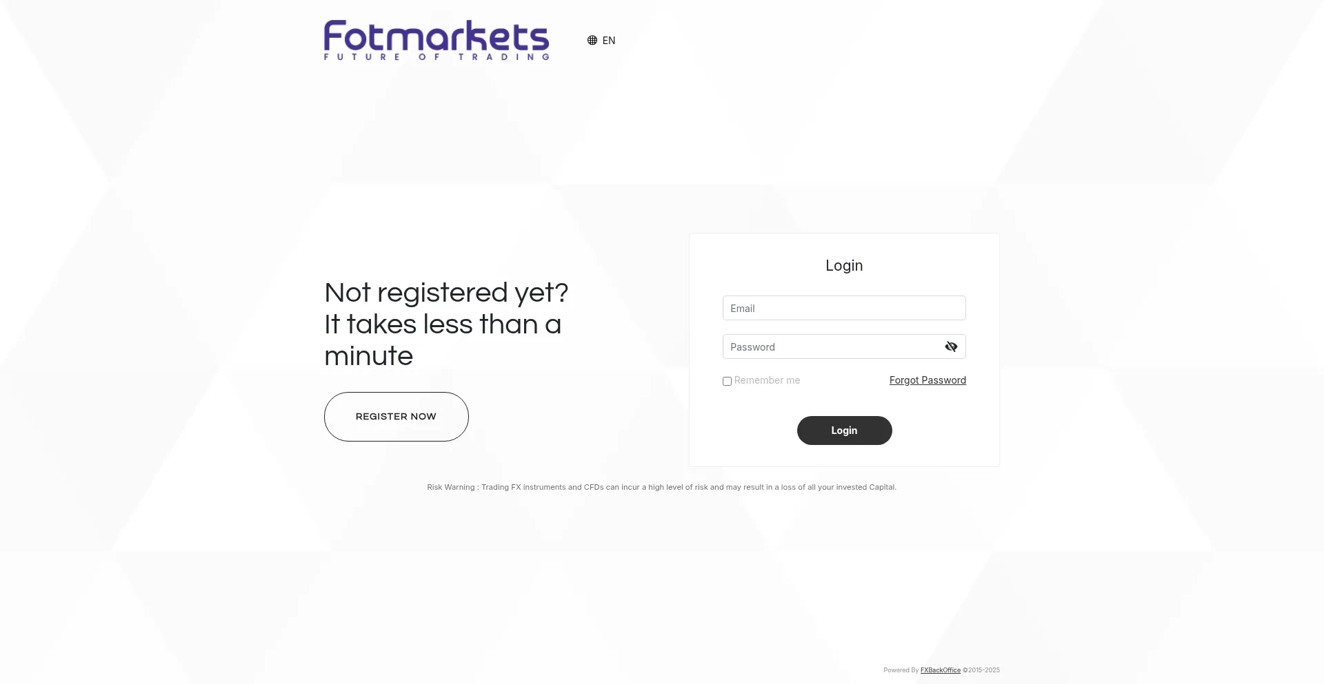 Website screenshot of Secure.fotmarkets.com