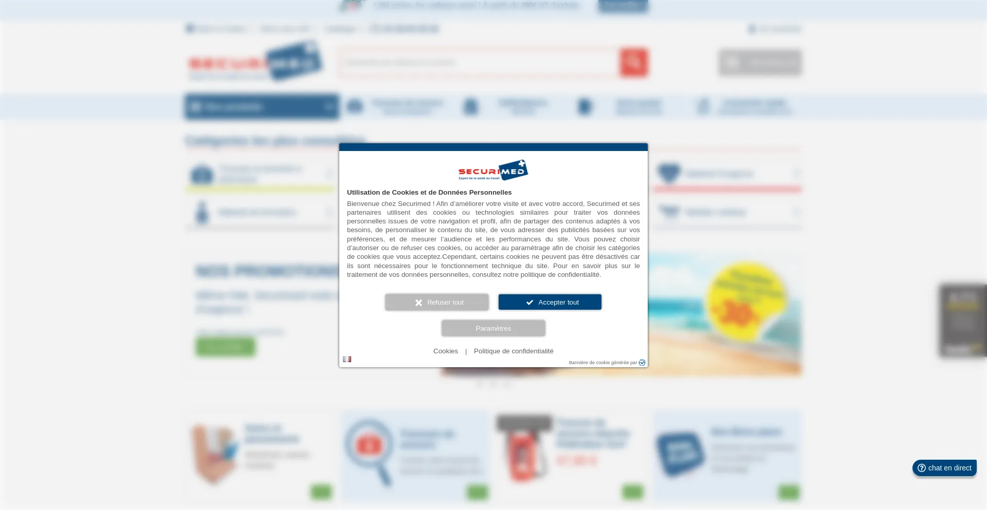 Website screenshot of Securimed.fr