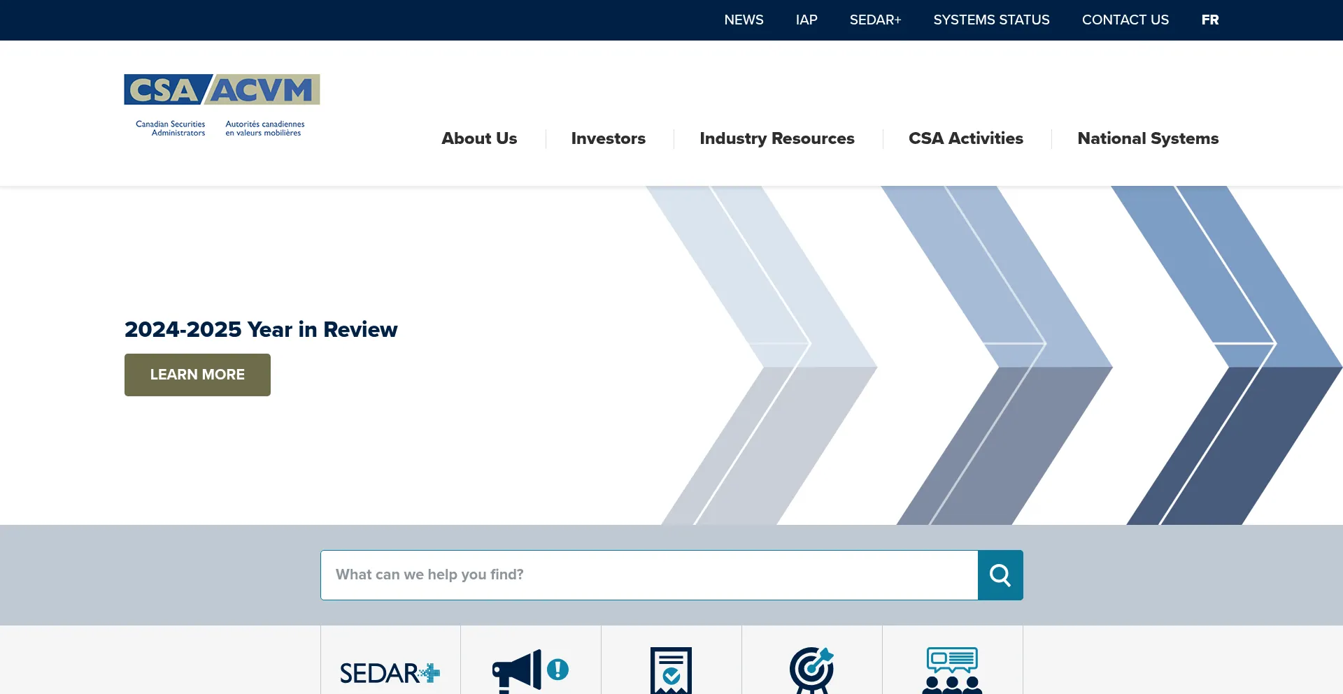 Securities-administrators.ca Screenshot
