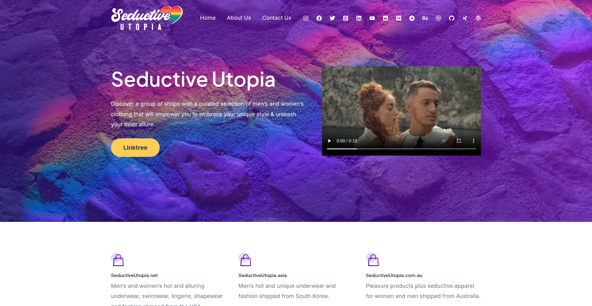 Website screenshot of Seductiveutopia.com