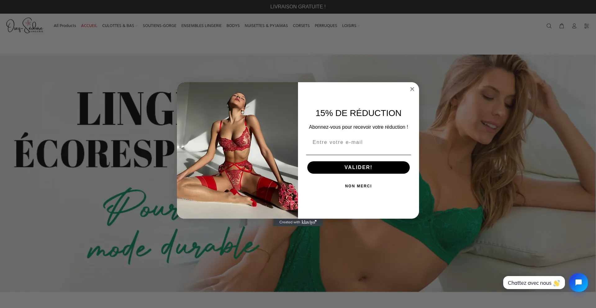 Website screenshot of Seduirefashion.shop