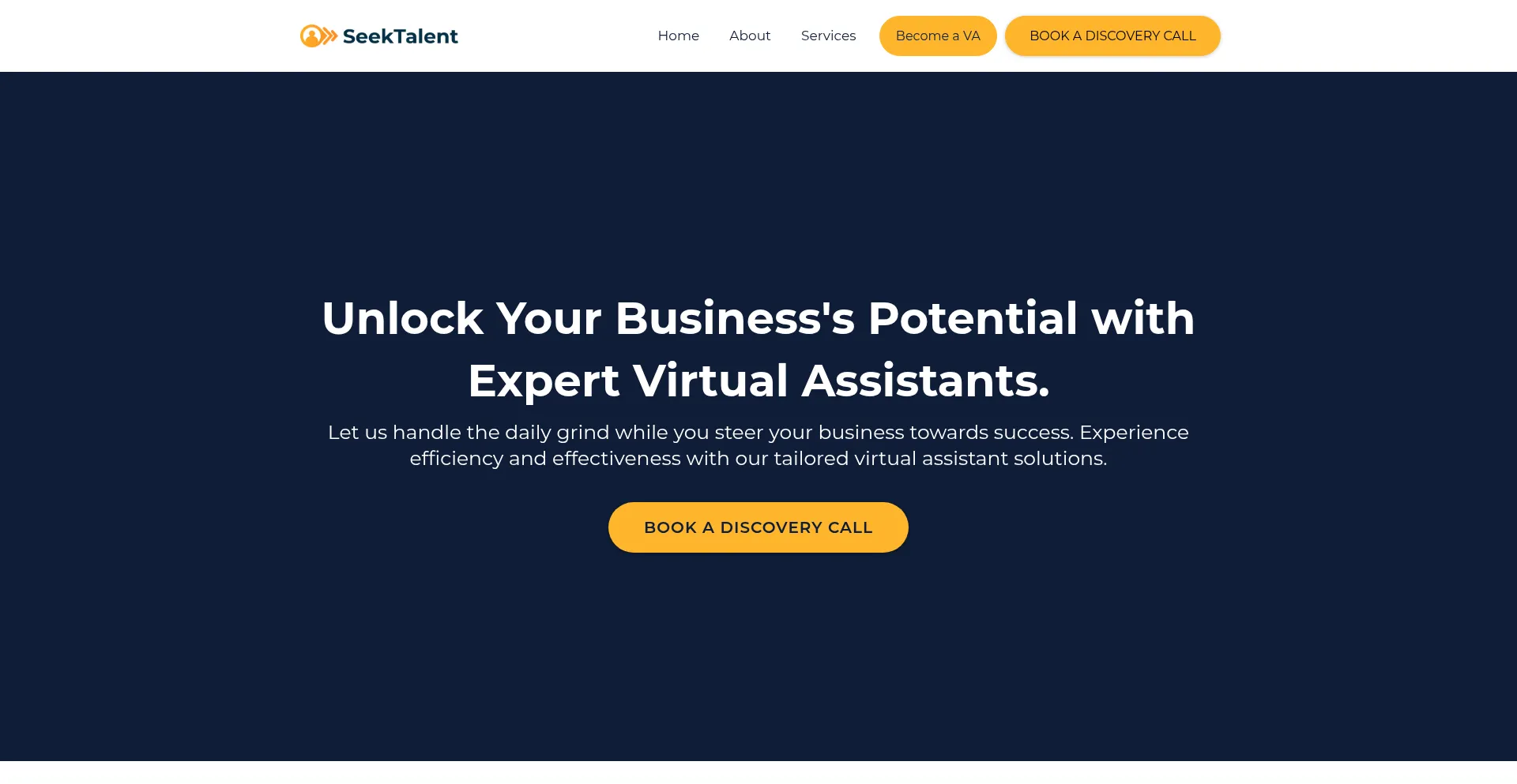 Website screenshot of Seektalent.co