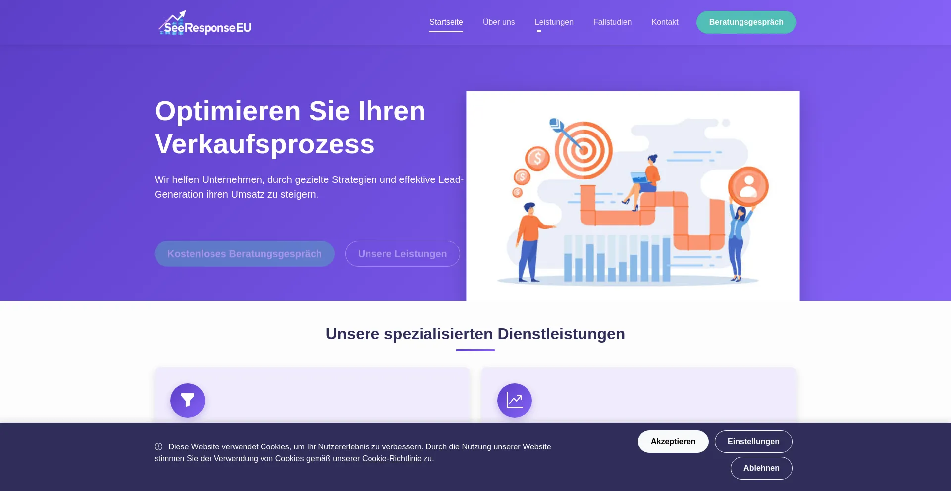 Website screenshot of Seeresponseeu.com