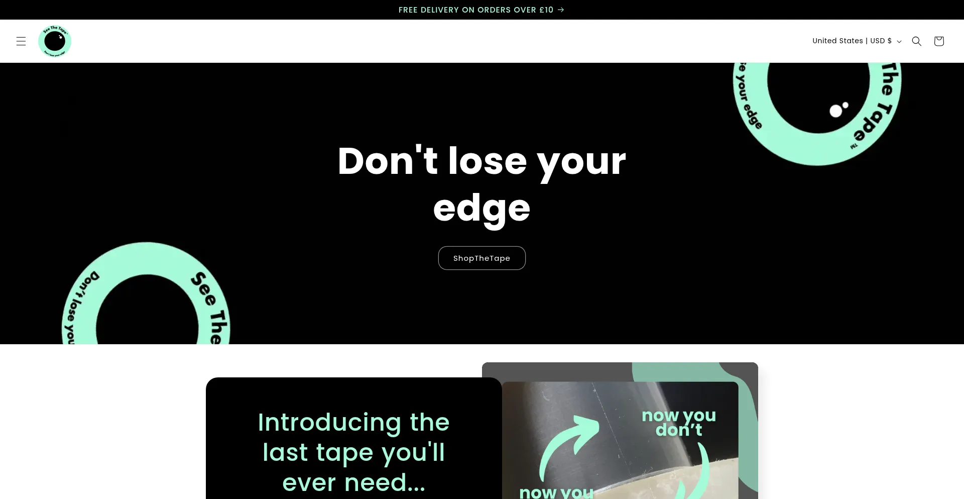 Website screenshot of Seethetape.co.uk