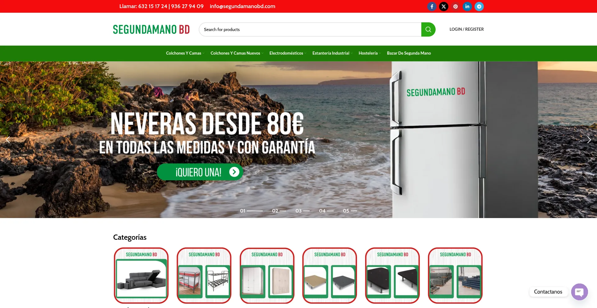 Website screenshot of Segundamanobd.com