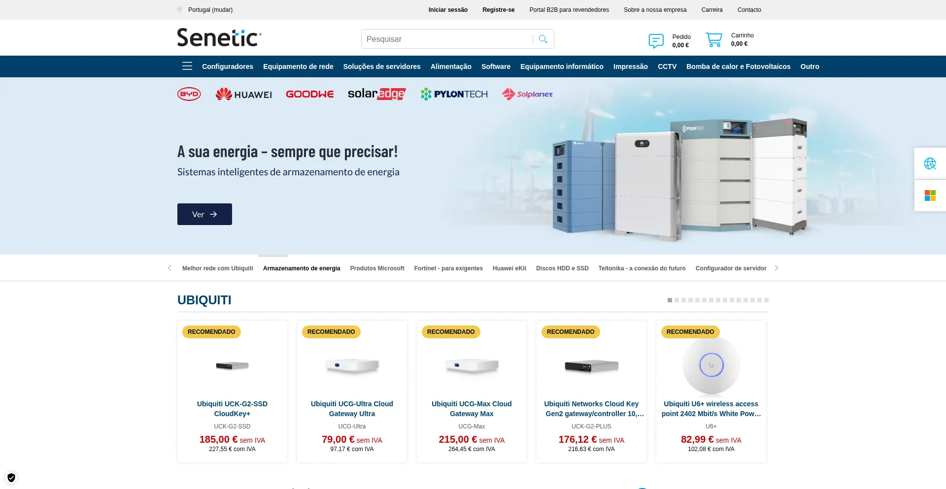 Website screenshot of Senetic.pt