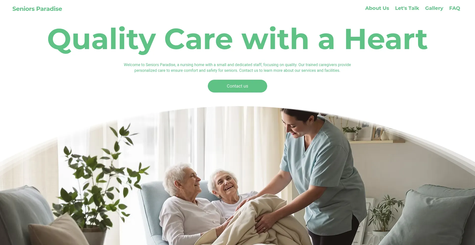 Website screenshot of Seniors-paradise.com