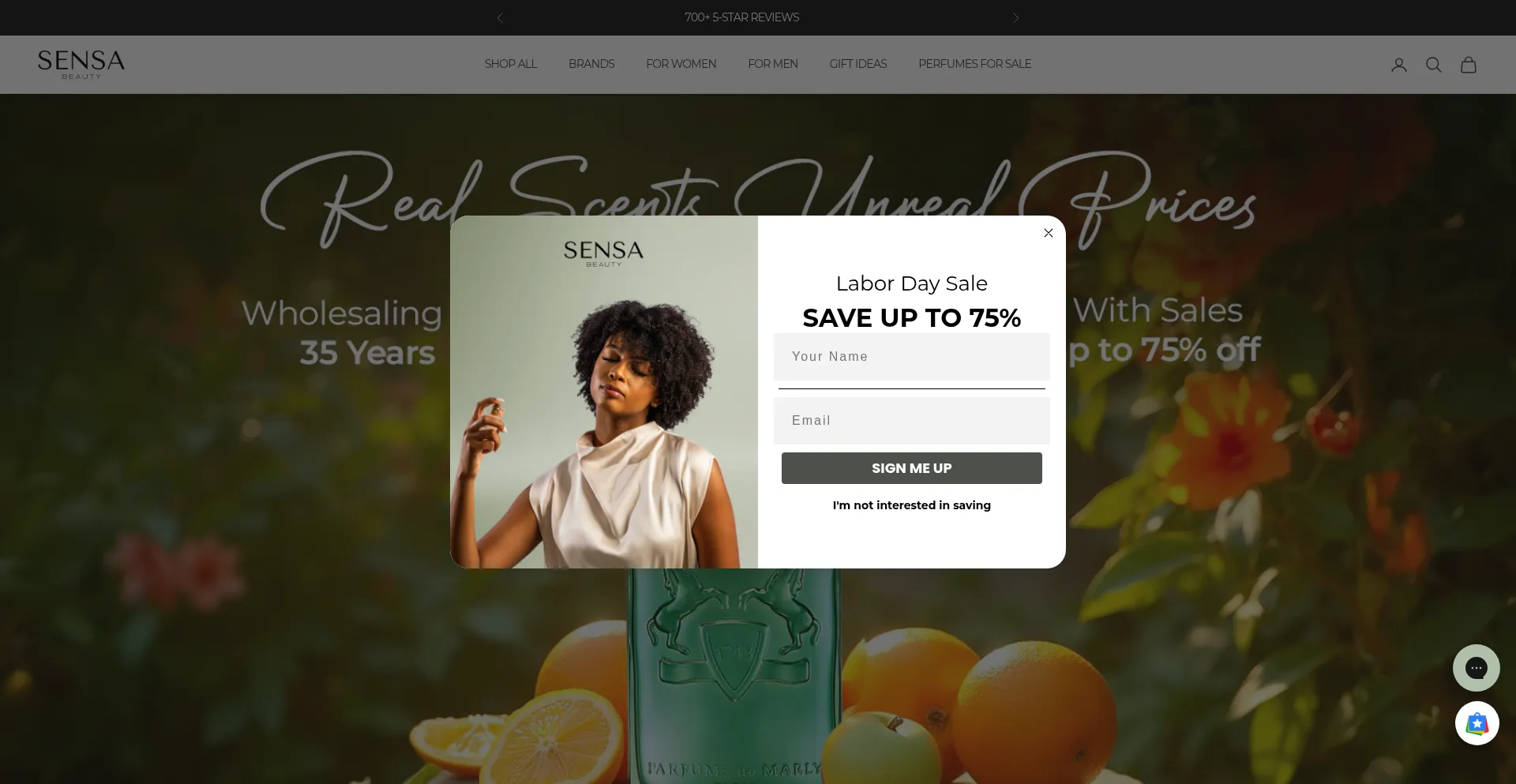 Sensabeauty.com Screenshot