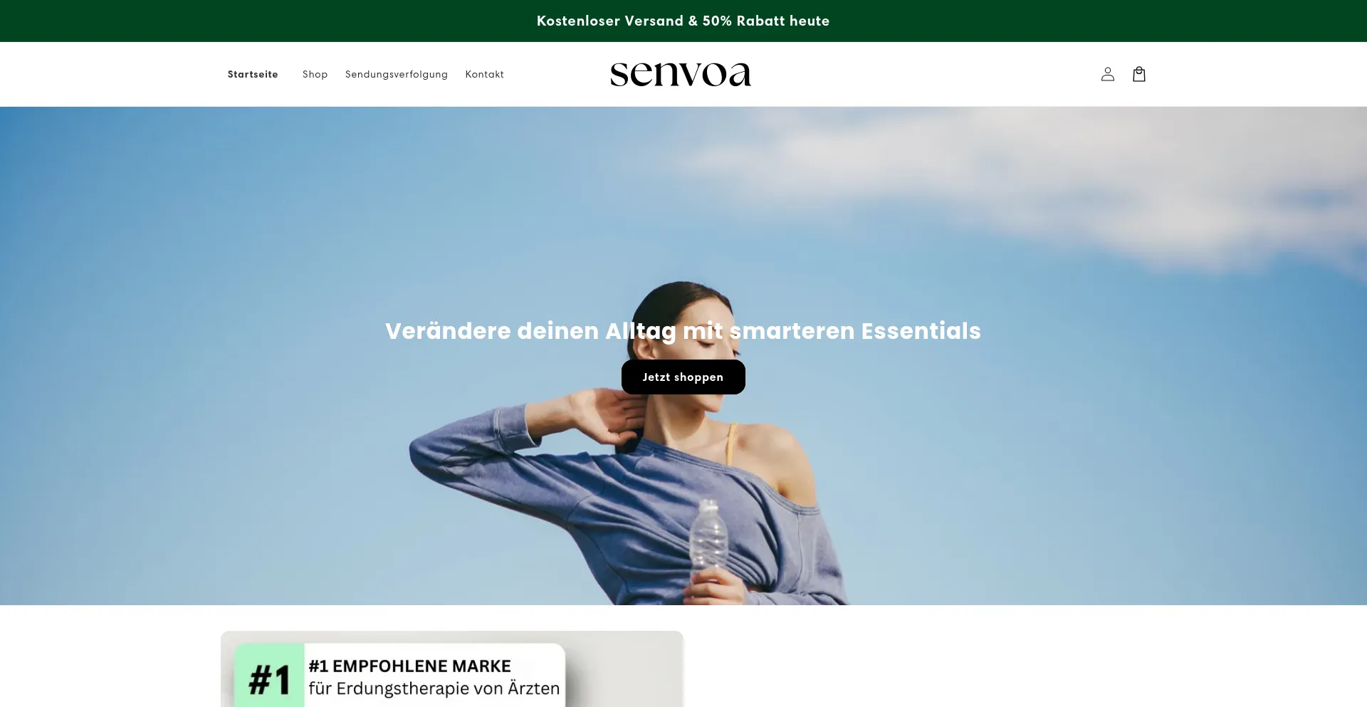 Website screenshot of Senvoa.co
