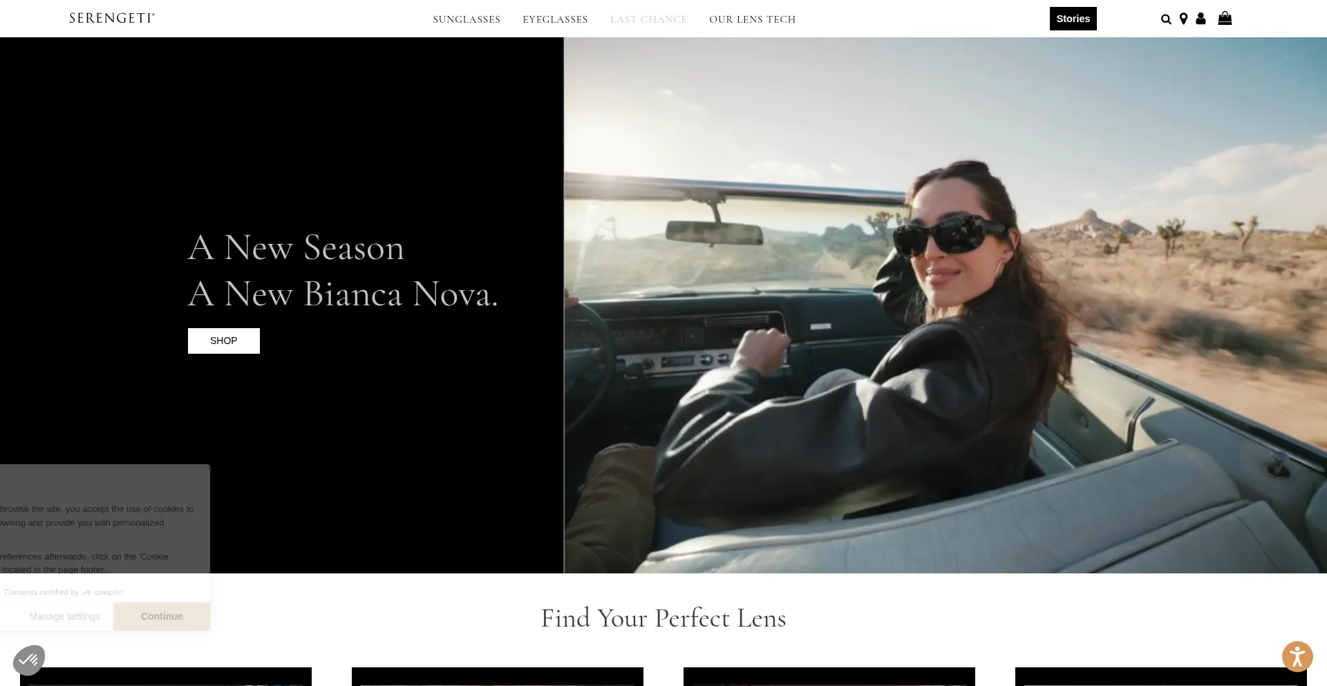 Serengeti-eyewear.com Screenshot