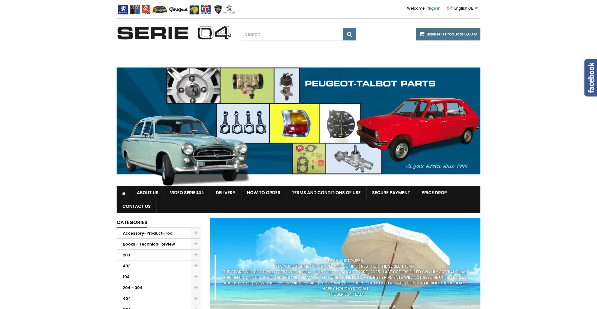 Website screenshot of Serie04.com