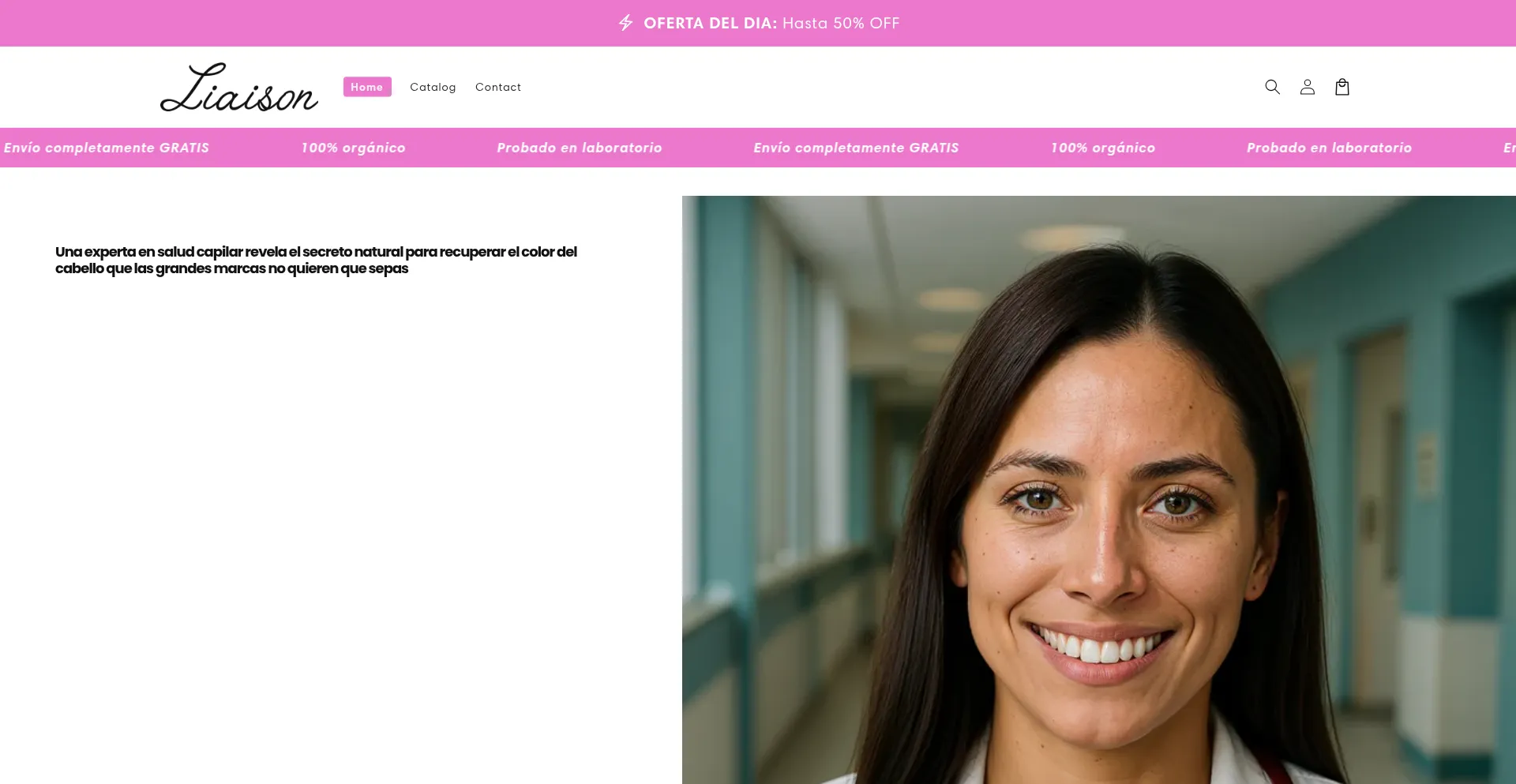Website screenshot of Serum-liaison.myshopify.com