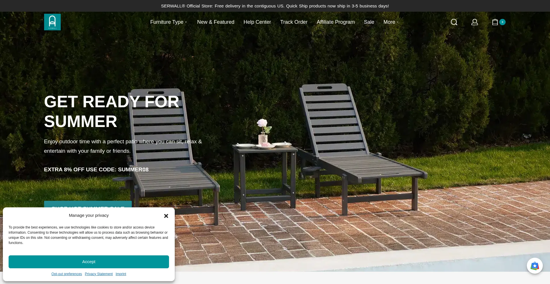 Website screenshot of Serwalloutdoor.com
