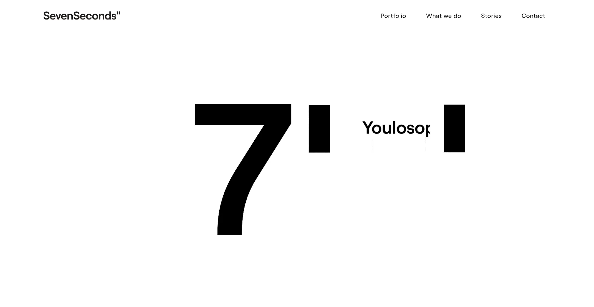 Website screenshot of Sevenseconds.com