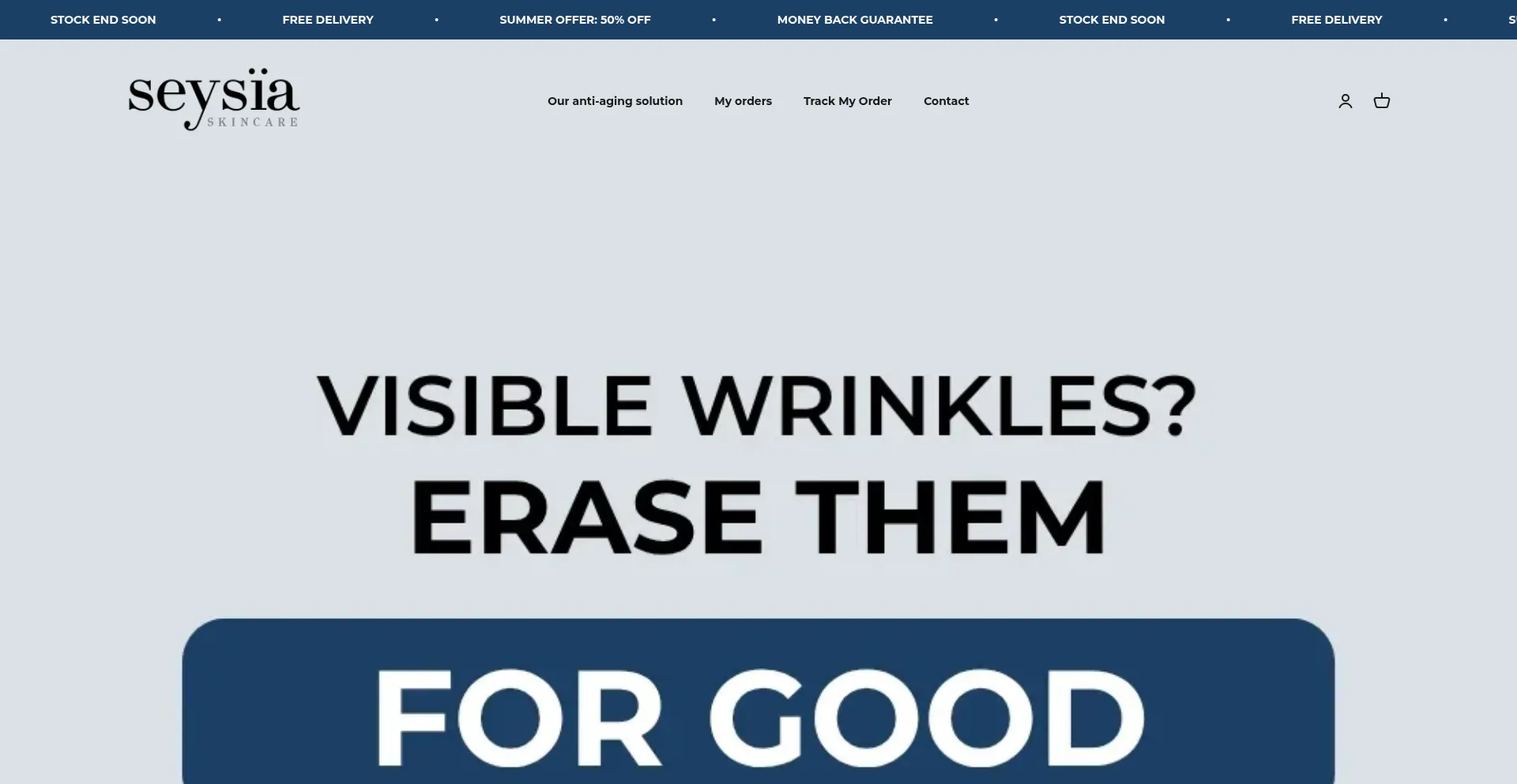 Website screenshot of Seysia.com