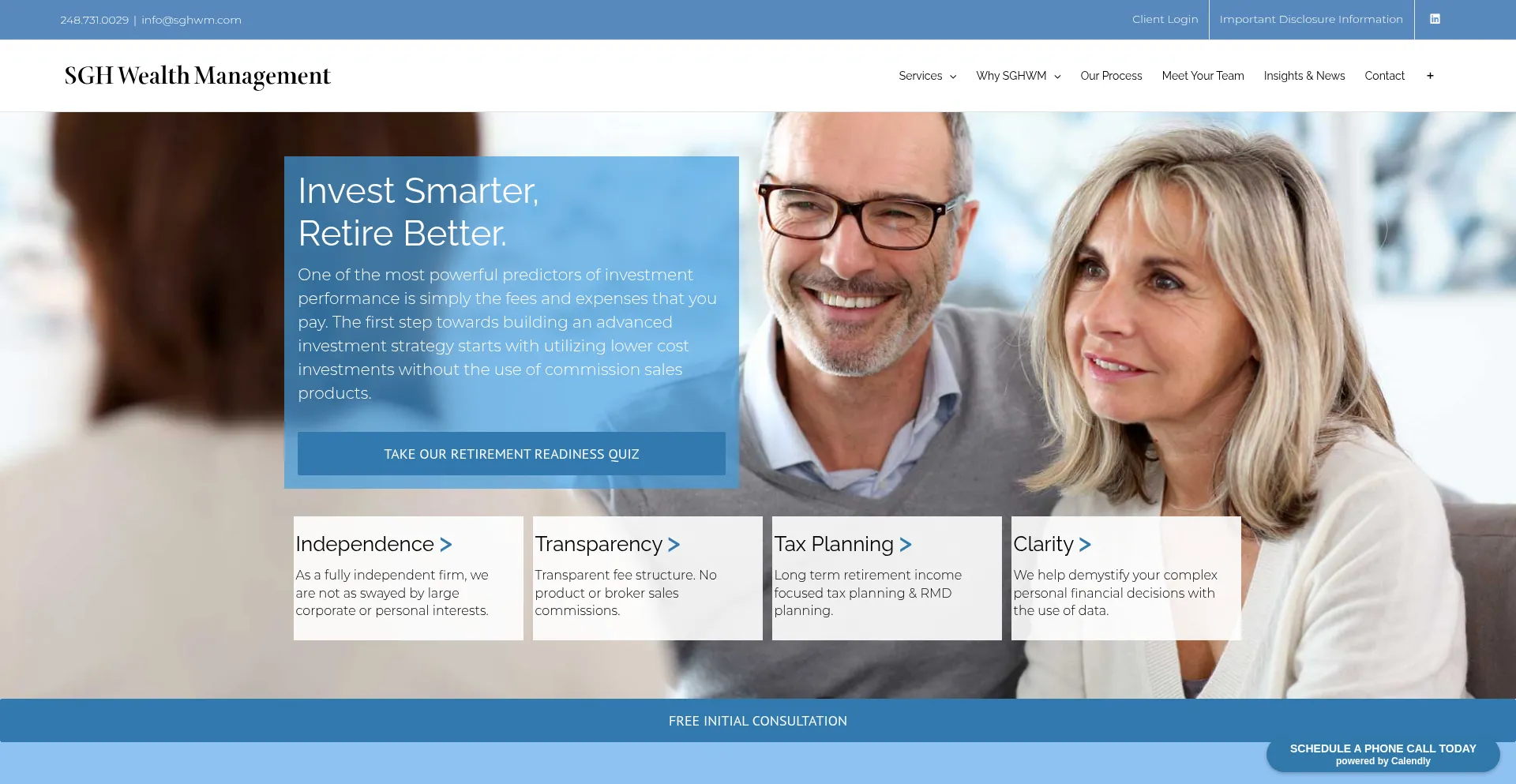 Website screenshot of Sghwm.com