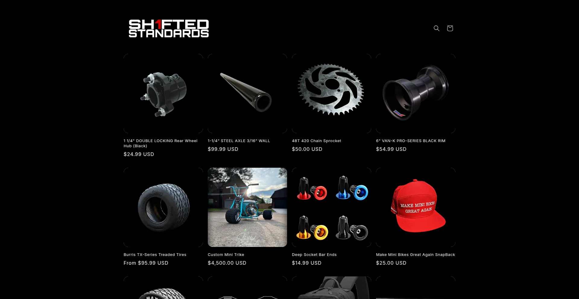 Website screenshot of Sh1ftedstandards.com