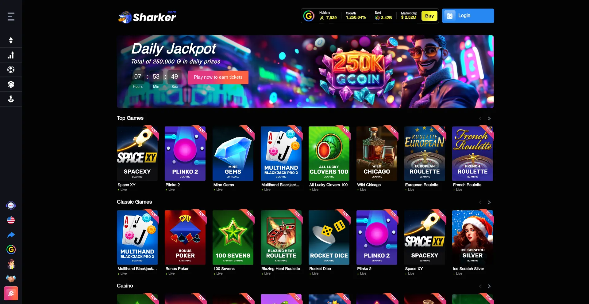 Sharker.com Screenshot