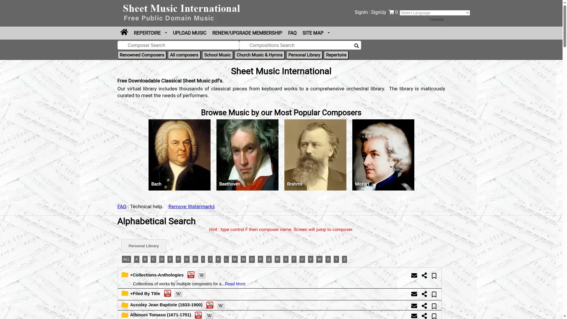 Sheetmusicinternational.com