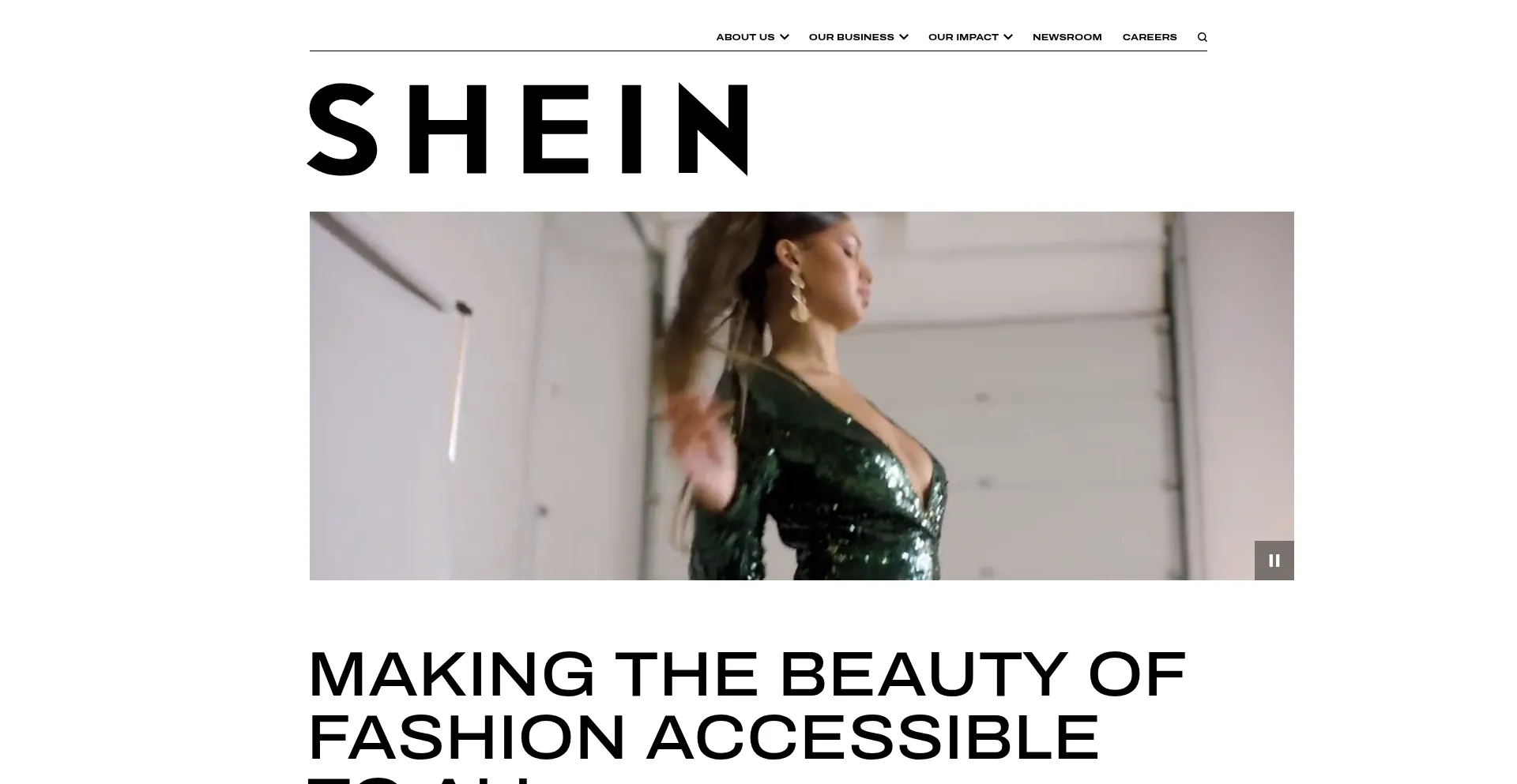 Website screenshot of Sheingroup.com