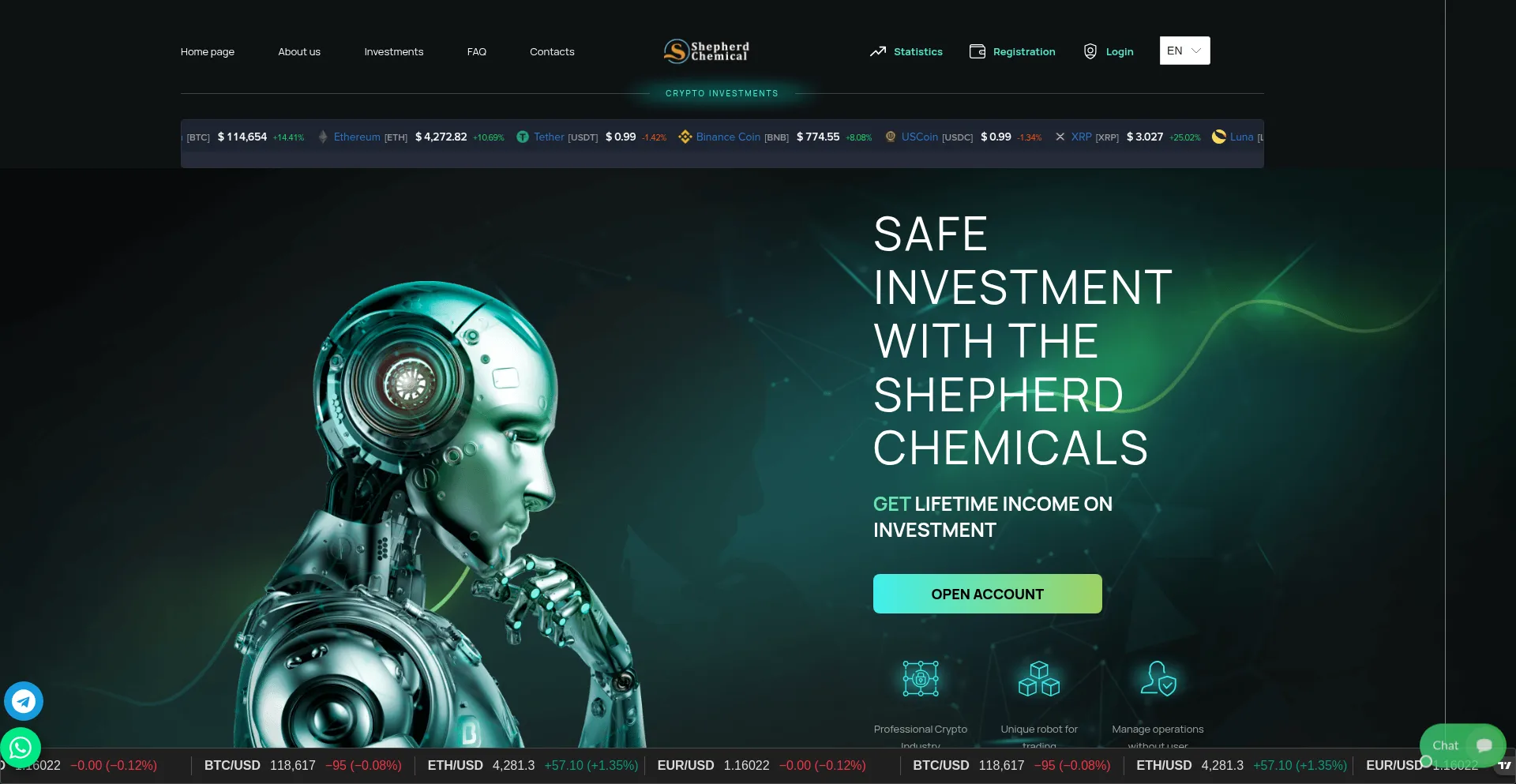 Website screenshot of Shepherdchemicals.ltd