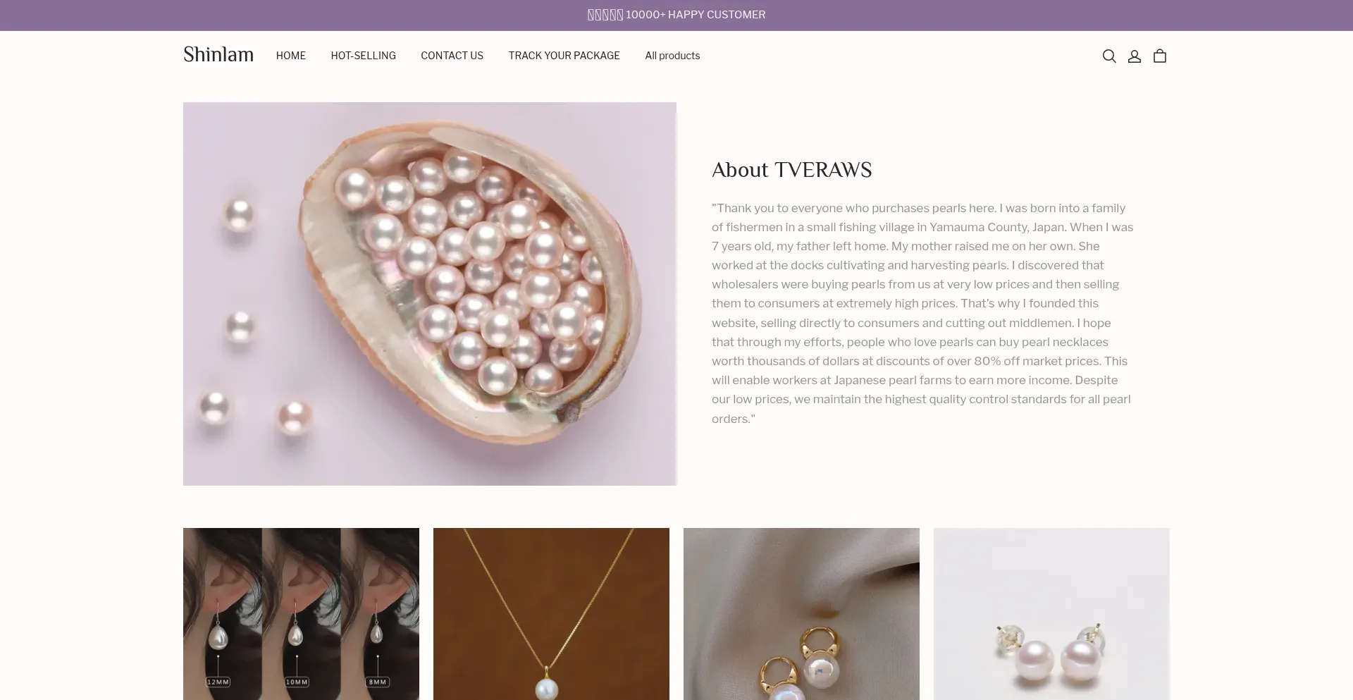 Website screenshot of Shinlam.com