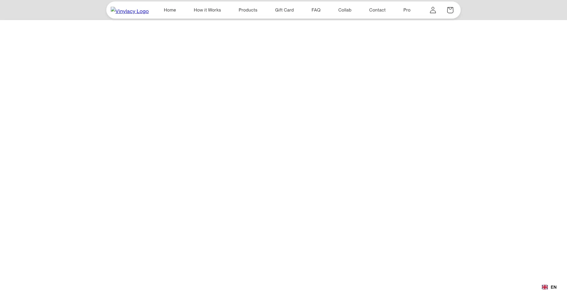 Website screenshot of Shop.vinylacy.com