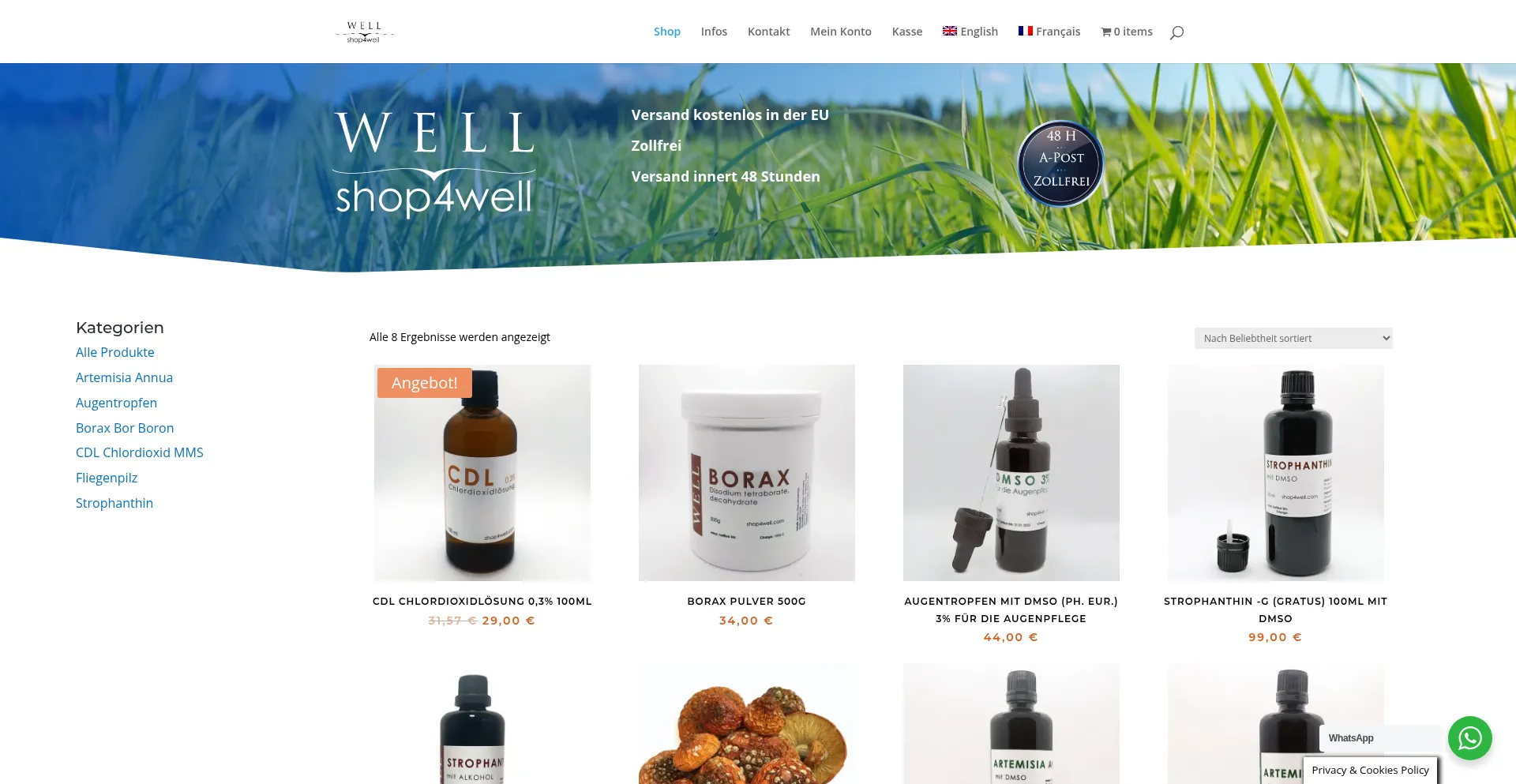 Shop4well.eu Screenshot