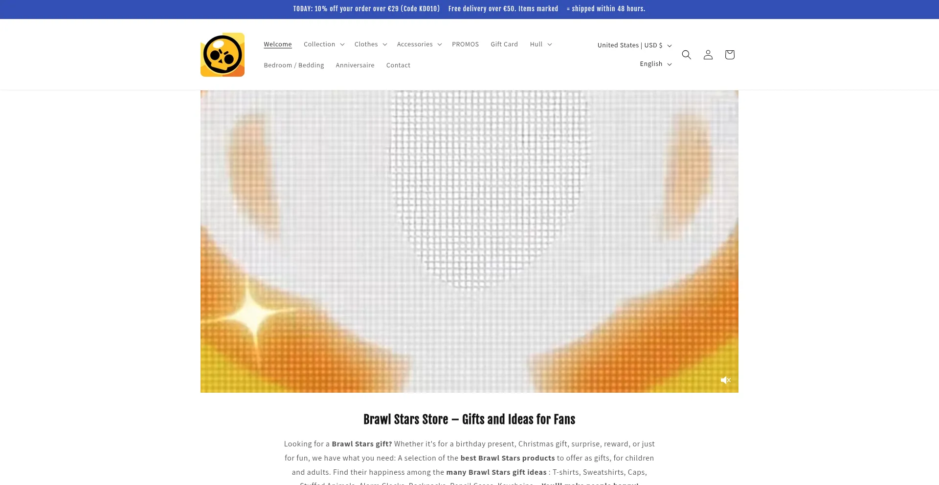 Website screenshot of Shop-brawlstars.com