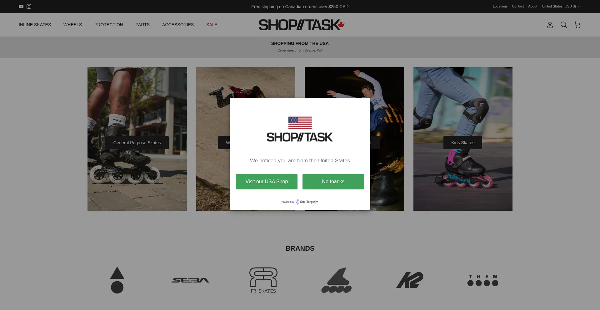 Website screenshot of Shop-task.com