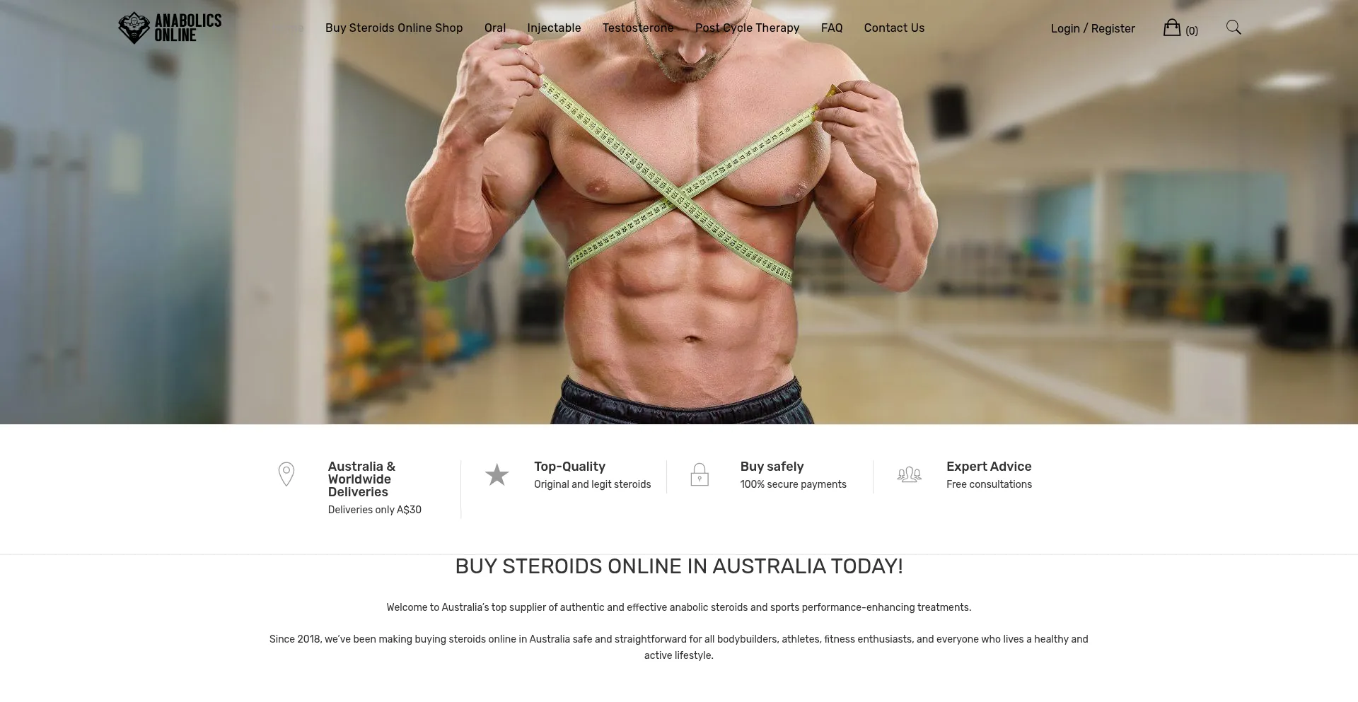 Website screenshot of Shopanabolics.biz