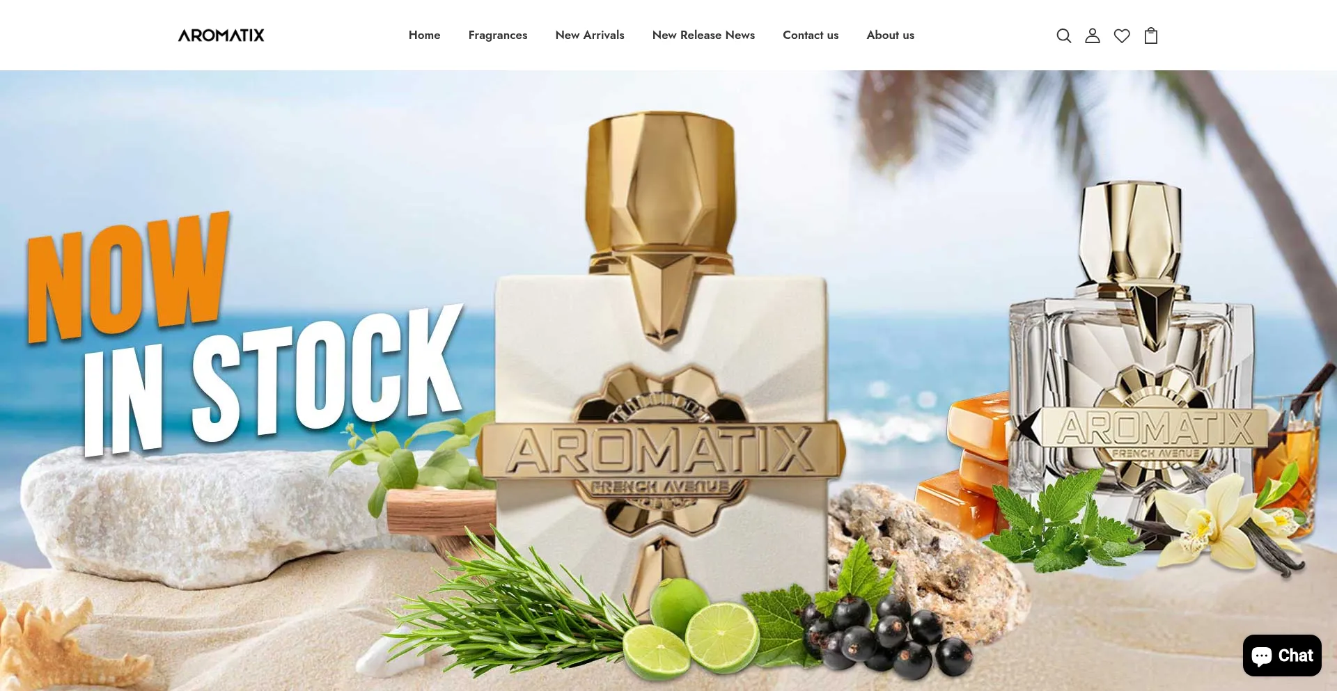 Website screenshot of Shoparomatix.com